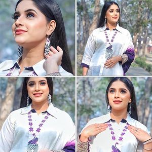 Collier tribal ethnique en relief de paon vert avec perles de verre au chalumeau en cristal Ensemble de bijoux pour femmes fabriqué en Inde - Product Image 4