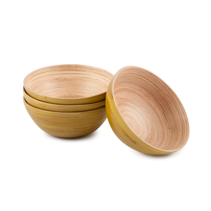 Vente en gros de 4 saladiers écologiques en bambou filé lot de 4 saladiers fabriqués à la main à bon prix de haute qualité du Vietnam - Product Image 2