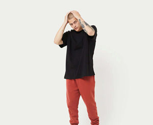 Camiseta de gran tamaño estilo Hip Hop de algodón 2025 para hombre, cuello redondo, manga corta, tela de Jersey de alta calidad en blanco, novedad de 100% - Product Image 6