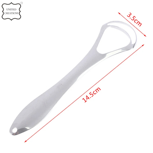 Raspador de limpieza de lengua de metal de acero inoxidable plateado hecho a medida de último diseño respiración limpia - Product Image 5