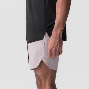 Pantalones cortos de gimnasio de jogging deportivos personalizados OEM al por mayor para hombre de secado rápido transpirable sólido Spandex poliéster High Street baloncesto correr - Product Image 5