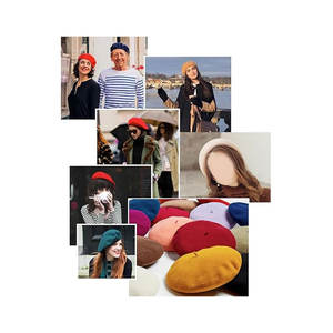 Bérets personnalisés pour femmes, style français classique, couleur unie, décontracté, chaud, doux, élégant, mode quatre saisons - Product Image 4