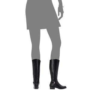 Stivali da Donna Alfani Kallumm con Punta a Mandorla, Alti fino al Ginocchio, Stile Western, Comodi, in Gomma Leggera e Pelle Scamosciata PU, Neri, Taglia 5.5 M - Product Image 2