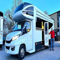 Nouvelle caravane de luxe tout-terrain 4x4 pour l'extérieur, avec toilettes, construction en acier/aluminium, blanche, capacité 4-6 personnes, véhicule de loisirs