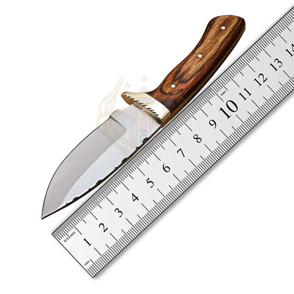 Meilleurs couteaux bowie de chasse couteau de survie en plein air avec brise-verre, ouvre-bouteille et lame dentelée en acier