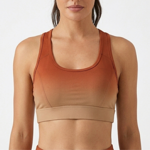 Women's Racerback Yoga Set 2 Piece Seamless High Waist <b>Leggings</b> Gradient Color Crop Top <b>Activewear</b> - Product Image 5