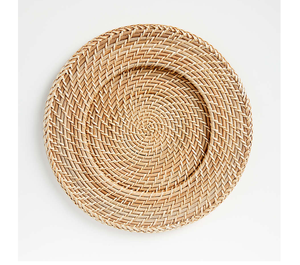Natural Rattan Charger Plate Placemat Round <b>Table</b> <b>Mats</b> for Food Plate Display Decoration for Restaurant <b>Dinner</b> <b>Table</b> - Product Image 2