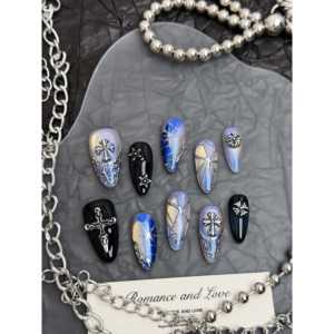 Celestial Oath Press on Nail Art - Decoración de uñas elegante con diseño elegante - Product Image 4