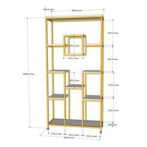 <b>Modern</b> Rubber Wood & Iron Frame 90x30x180cm Decorative <b>Shelf</b> KS68248 - Product Image 6