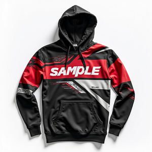 Sudadera con Capucha Extra Grande para Hombre, Personalizable, 100% Poliéster, Mezcla de Algodón Básico, Textura Diaria, Sublimada, Duradera, Estilo Urbano - Product Image 3