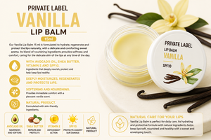 Bálsamo Labial de Vainilla de Marca Privada SPF10 15ml OEM |   Cuidado Labial Hidratante con Manteca de Karité y Vitamina E |   España UE - Product Image 2