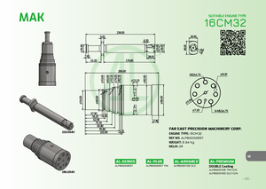 Conjunto de Émbolo para Bomba de Combustible de Motor Diésel Marino MAK 16CM32 GUANGCHAI G32 6G32 8G32 - Product Image 6