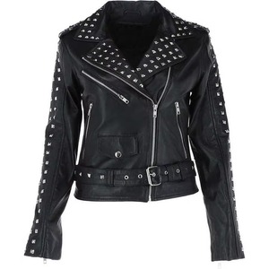 Venta al por mayor nueva llegada temporada de invierno por encargo Spike tachonado estrella de rock estilo punk chaqueta de cuero punk para los hombres chaquetas de los hombres - Product Image 1