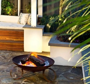 Rustic Large Kadai With Stand Portable Garden Bonfire Stand Outdoor Accessories Garden Decor Kadai Handcrafts Round <b>Fire</b> <b>Pit</b> - Product Image 5