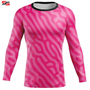 Sublimación Impreso Spandex Bjj Quick Dry Hombres Camisa de compresión Top Manga larga Deportes Baselayer Running Dry Rash Guard - Product Image 6