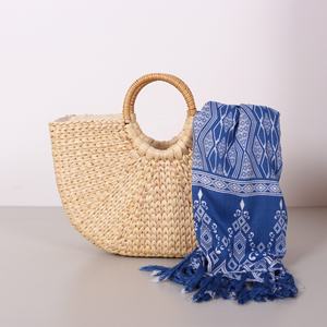 กระเป๋าผู้หญิงสไตล์วินเทจโบฮูสไตล์เรียบง่ายกระเป๋าแฟรนดี้เชิงนิเวศ - กระเป๋าชายหาด - กระเป๋าชายหาด - Product Image 1