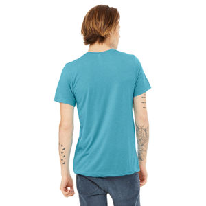 T-shirt uni pour homme en gros, coton, séchage rapide, haut de sport, logo personnalisé, unisexe, gym, sport, col rond pour homme - Product Image 2