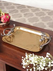 ถาดเสิร์ฟเค้กและช็อคโกแลตชุบนิกเกิลสีดำถาดอาหารโลหะสำหรับตกแต่งงานแต่งงานและงานเลี้ยงอาหารค่ำ - Product Image 2