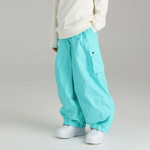 Waterproof Eco-Friendly for Baggy Ski <b>Pants</b> Unisex Windproof Insulated Snowboard <b>Pants</b> Cargo Pocket Winter Outdoor - Product Image 2