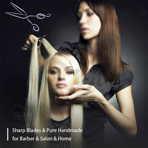 Tijeras de Peluquería Profesionales al por Mayor, Tijeras de Corte de Pelo de Acero Inoxidable Negras para Salón - Product Image 6