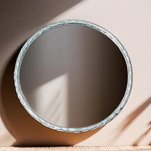 Miroir de salle de bain suspendu en aluminium minimaliste nordique Design circulaire Style Art déco cadre en métal Type de cylindre pour les mariages - Product Image 2