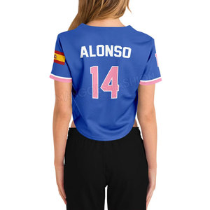 Camiseta Deportiva Corta para Mujer, Ligera, Transpirable, Estilo Béisbol, Cómoda y Elegante, Ropa Deportiva Informal - Product Image 5