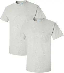 Fabricant de vêtements 100% coton vierge T-shirt pour hommes impression ou broderie de LOGO personnalisé blanc uni grande taille T-shirts