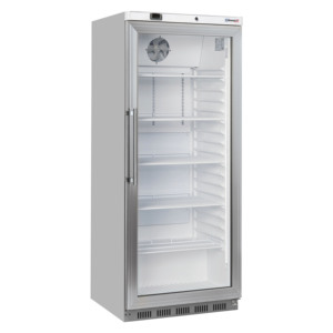 Réfrigérateur en acier inoxydable avec vitrine positive de 600 L - Product Image 1
