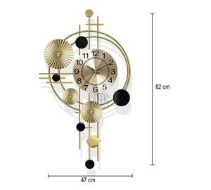 Hot Sale Large Modern Metal AA <b>Battery</b> Hanging Decorative Wall <b>Clock</b> Single Face for Living Room Hotel Office Decor - Product Image 3
