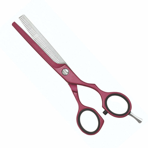 2 Pcs Kit de ciseaux de barbier Rasoir de barbier à revêtement marron et cisaillement de coupe à effiler Kit de salon de barbier en acier allemand - Product Image 6