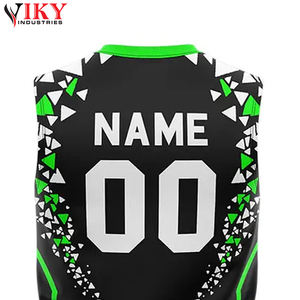 Diseño impreso por sublimación Verde Negro Ropa de equipo deportivo Durable Ligero Totalmente personalizado Mae 7 En 7 Uniforme para uso de adultos - Product Image 6
