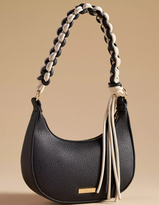 Bolso Bandolera Convertible Personalizado para Deportes al Aire Libre, Color Negro con Conectores Marrones, Correa de Cuero Suave de PVC para Senderismo - Product Image 4