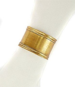 Anneaux de serviette modernes en métal semi-circulaire, dorés brillants, boucles, anneaux de serviette pour le dîner, Thanksgiving, Noël, haute qualité - Product Image 1