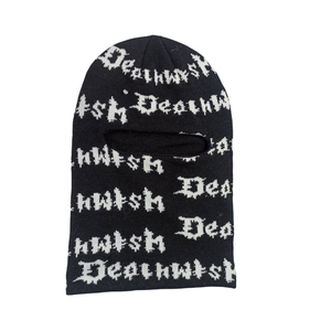Custom Logo Full Face All Over <b>Repeated</b> Jacquard Knitted Balaclava Beanie Custom Your Own logo One Hole Oem Designer Ski Msks - Product Image 1