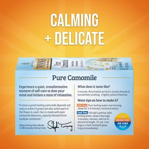 Twinings Pure Camomile Herbal <b>Tea</b> Individually Wrapped Bags, Calming & Delicate, 20 Count (Pack of 6) 120 Teabags - Product Image 2