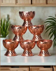 Cuencos de cobre antiguos de cobre y metal atractivo para aperitivos o frutas, cuenco de cobre disponible para la venta, cuenco de cobre para servir - Product Image 1