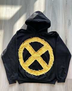 เสื้อมีฮู้ดผ้าซักกรดสำหรับผู้ชายผ้าฝ้าย100% แนวสตรีทแวร์ออกแบบโลโก้ได้ตามต้องการดีไซน์ใหม่ - Product Image 3