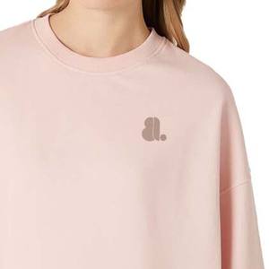 Sudadera de cuello redondo personalizada para mujer de alta calidad, nueva colección, Material de seda de algodón, bordado frontal liso, ropa de invierno para todos los días - Product Image 6