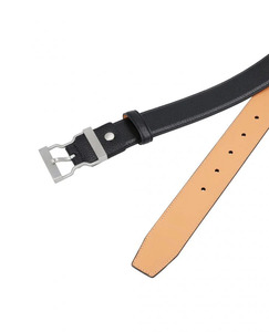 Ceinture élégante pour hommes OEM 2025 Nouveau cuir véritable avec logo sur mesure Dernier design Ceinture de style formel à boucle ardillon - Product Image 4