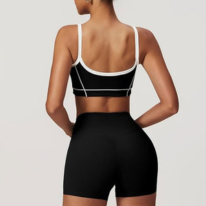 Conjuntos de ropa de yoga para mujer de color sólido, excelente elasticidad, transpirable, personalizado, adecuado para ejercicios de yoga - Product Image 3