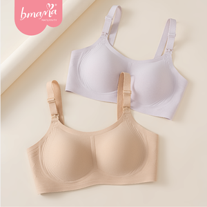 Soutien-gorge de maternité respirant, sans armatures, antibactérien, à bretelles fines réglables, sans couture, fermeture au dos, de qualité supérieure, pour l'allaitement quotidien - Product Image 5