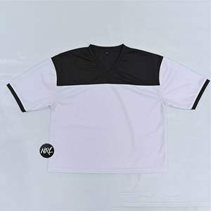 เสื้อยืดคอวีแขนสั้นสองสีสำหรับผู้ชายเสื้อผ้าแนวสตรีทเสื้อยืดระบายอากาศได้ดีสำหรับฤดูร้อนของ100% - Product Image 3