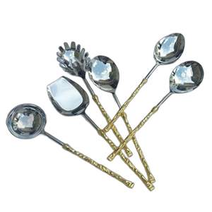 Top Trending Gold Plated Kitchenware Stainless Steel Spoons Serving Utensils <b>for</b> Dessert Coffee Fruit Ice Cream Tea Spoon - Product Image 5