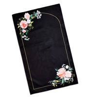 Tapis de prière personnalisé imprimé de super qualité Tapis antidérapant en coton gaufré noir Tapis et carpettes de l'Islam