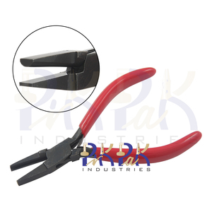 130mm Black Oxide Half Flat Nose Jewelry Making Pliers Smooth Jaws Spring PVC Handles for Crimping Fishing OEM Customizable for - Product Image 1