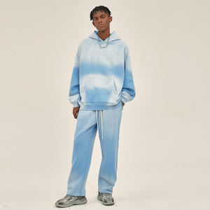 ชุดวอร์มแทรคสูทผู้ชายลายไท-ได 2 ชิ้น สไตล์ลำลอง สตรีทแวร์ สำหรับฤดูหนาว ผ้าฝ้าย 100% ผลิตตามสั่ง พร้อมปักโลโก้สุดหรู - Product Image 4