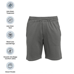 Short de sport pour hommes de haute qualité avec taille élastique Poètes latéraux Motif solide Décoration lavée Taille XS Fournisseur professionnel personnalisé - Product Image 2