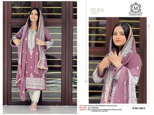 แฟชั่นใหม่แบบอินเดียดั้งเดิมดูสบายๆ salwar kameez ปักเลื่อมงานปักเลื่อมด้านบนด้านล่าง dupatta-ขายส่ง - Product Image 3