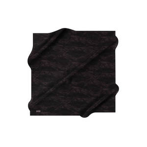 Black Silk Square Patterned Fashion Scarf - Product Image 1