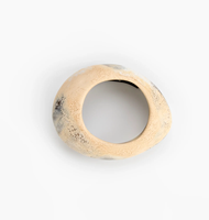 Anneaux en corne de forme ronde avec des rayures noires et brunes captivantes, anneau en corne de buffle pour femmes et hommes, accessoires
